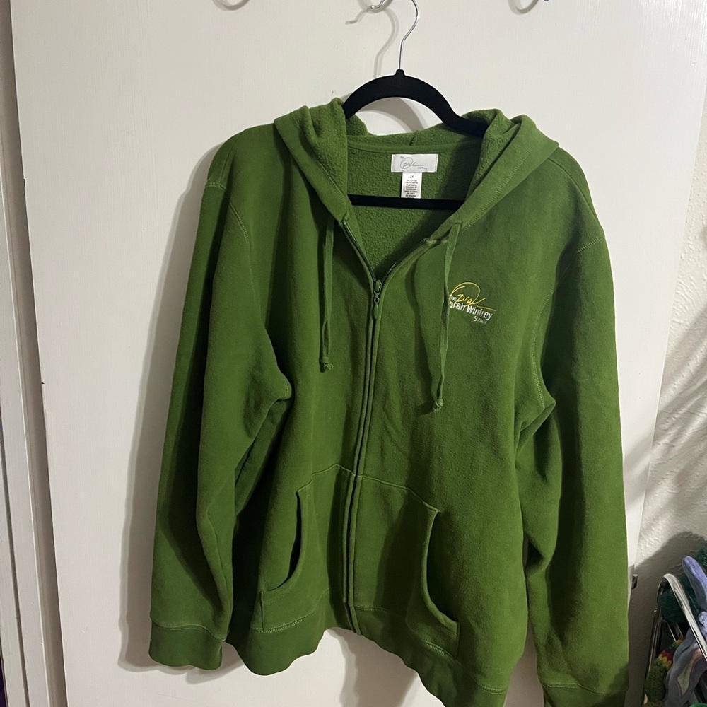 ❤️ 2X Oprah Winfrey Show Green women’s Hoodie sweatshirt - Picture 6 of 10
